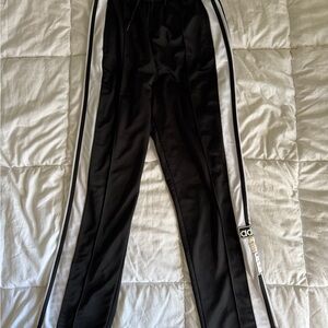 Adidas Black Joggers with White Stripes